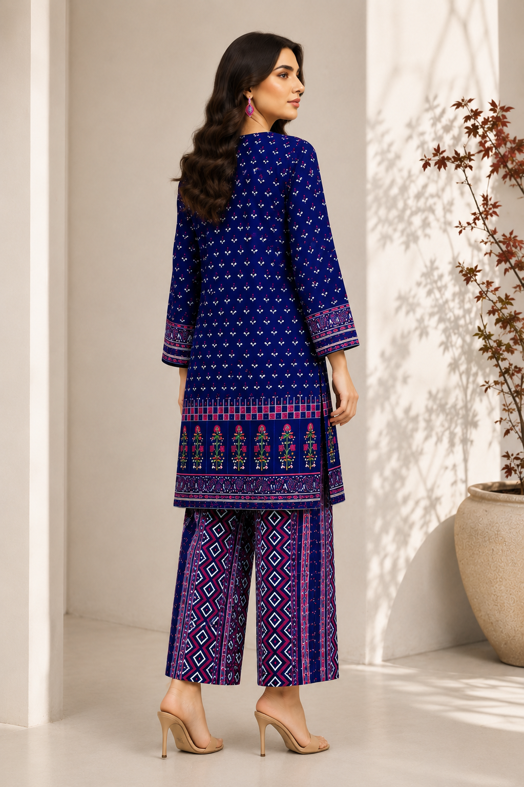 Alkaram Printed 2 Piece Unstitched Lawn Suit for Women | Printed Shirt & Trouser