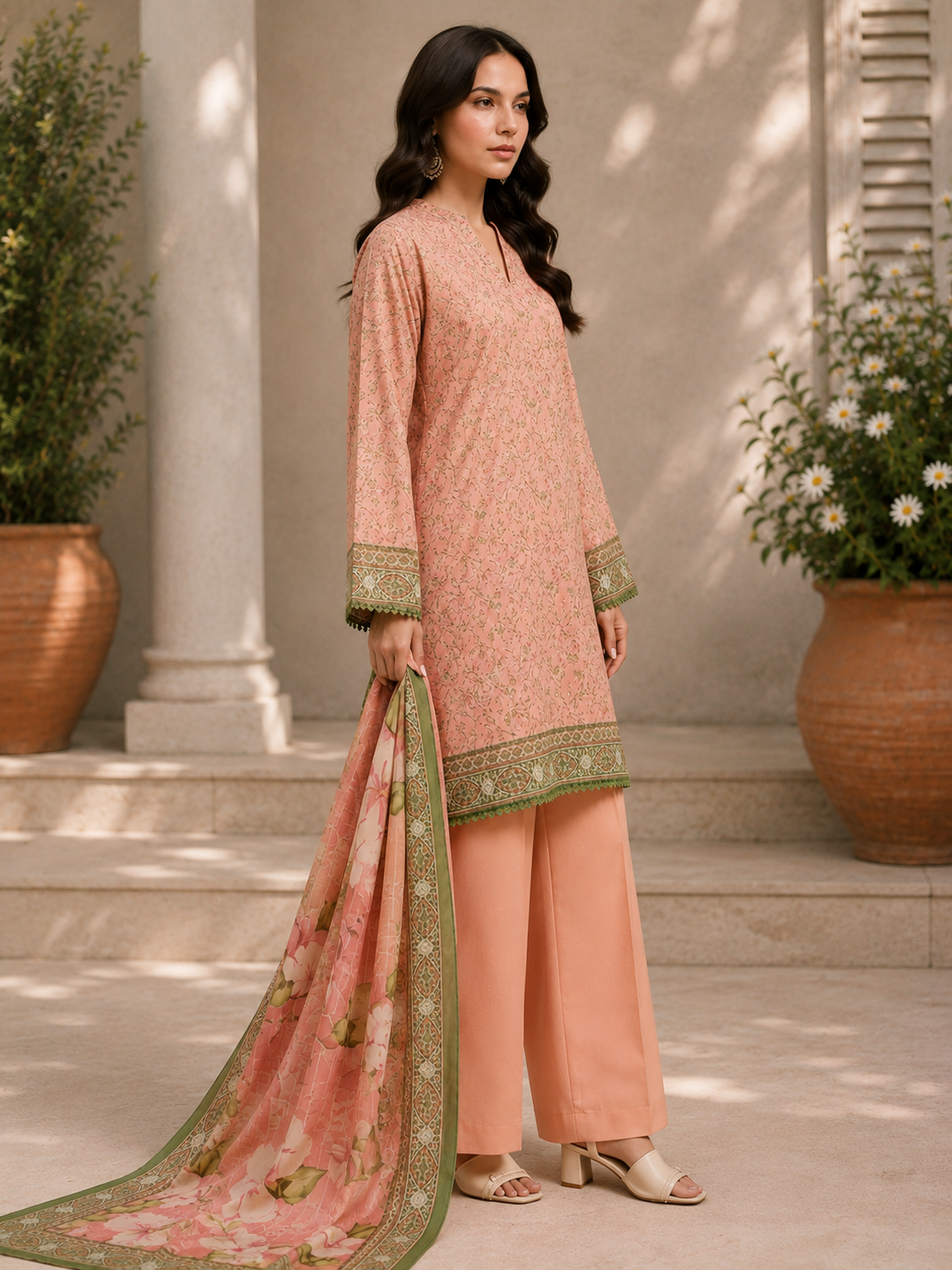 Khaadi 3 Piece Printed Lawn Suit Women’s Unstitched Lawn Collection