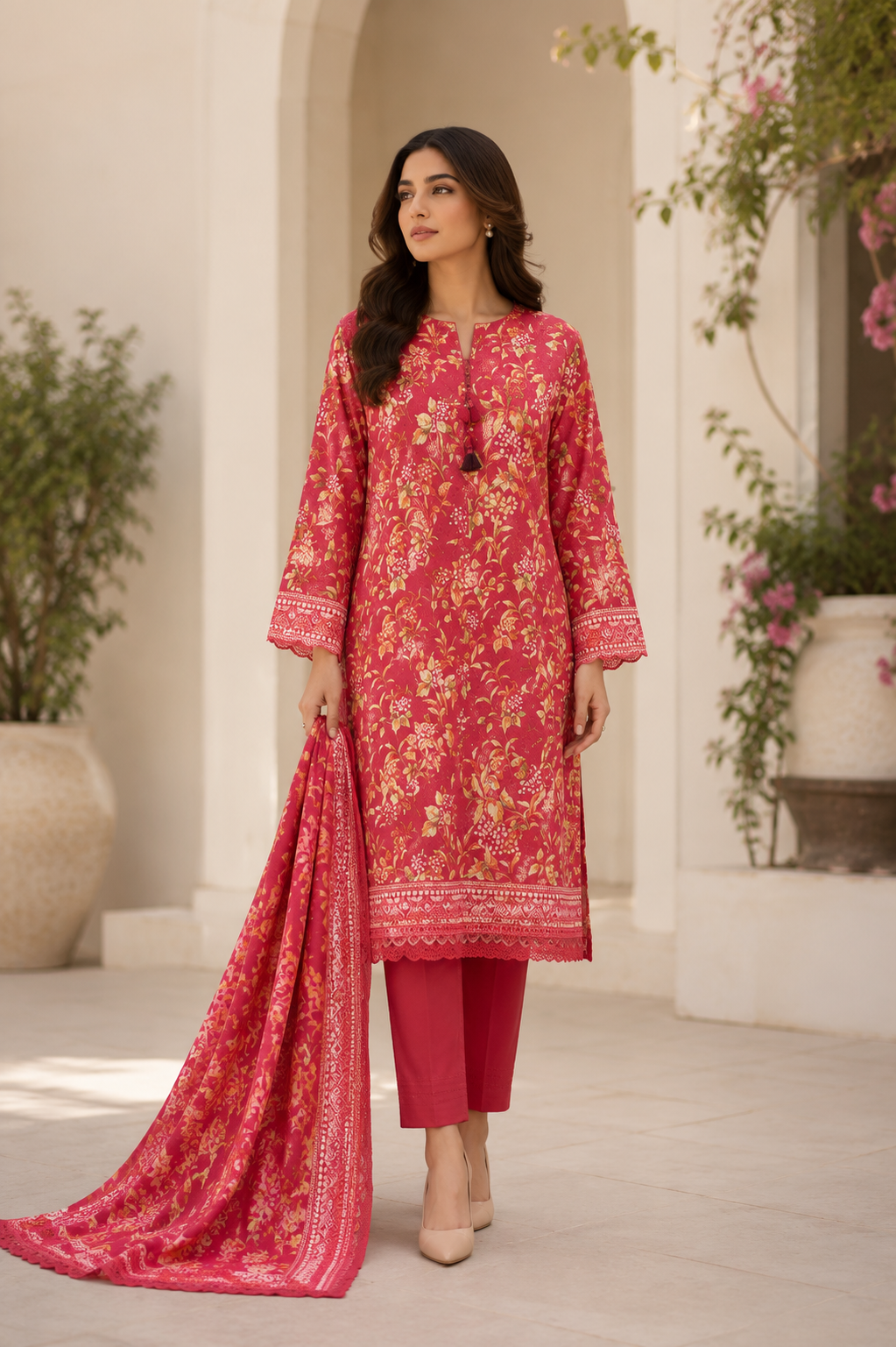 MTJ Tariq Jamil 3 Piece Printed Lawn Suit | Premium Unstitched Summer Collection 2026