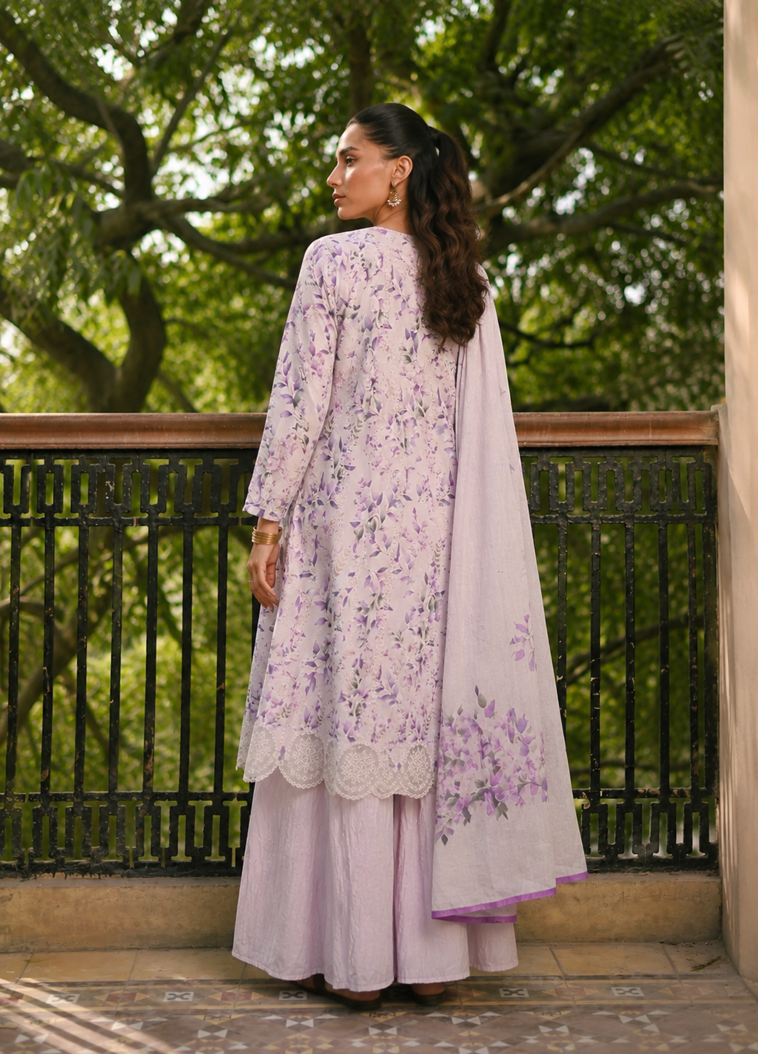 GulAhmed 3-Piece Summer Lawn Suit – Embroidered Printed Shirt with Lawn Dupatta & Dyed Trouser