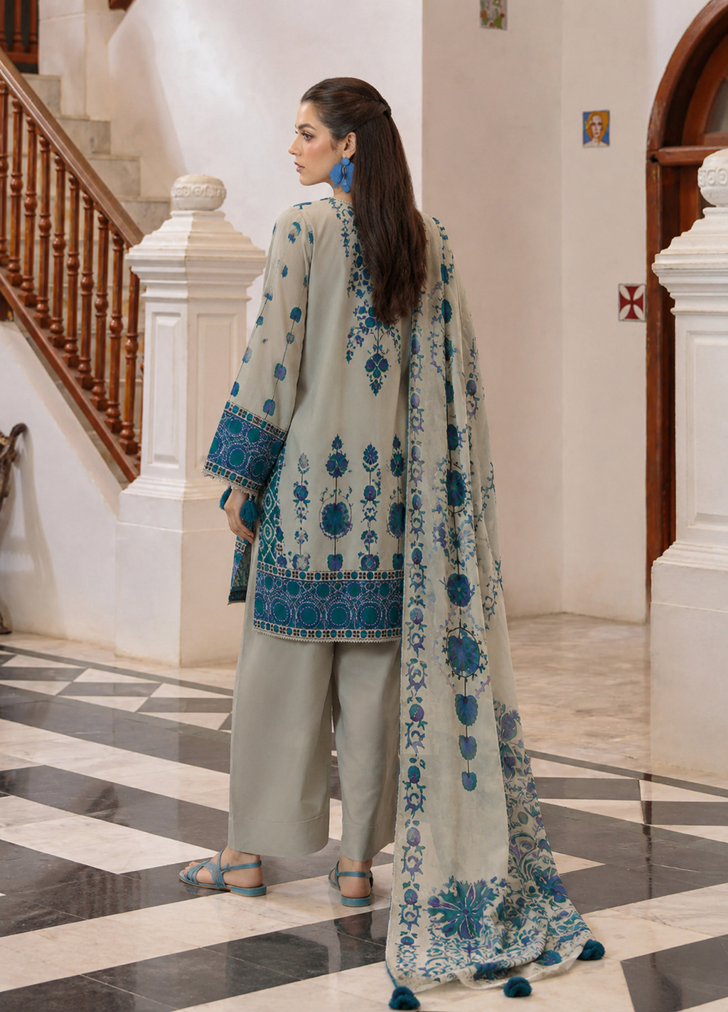 GULAHMED DIGITAL PRINTED LAWN 3 PIECE UNSTITCHED SUIT