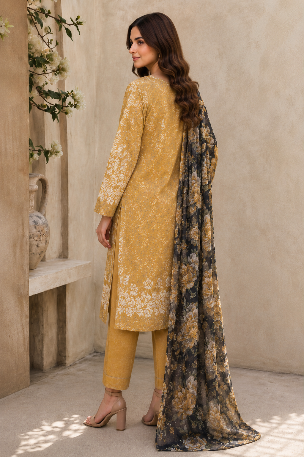 Limelight 2-Piece Digital Printed Suit – Unstitched Cambric Shirt | with Lawn Dupatta