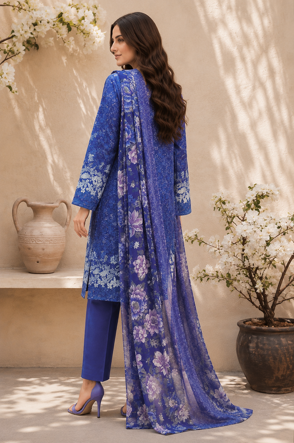 Limelight 2-Piece Digital Printed Suit – Unstitched Cambric Shirt | with Lawn Dupatta