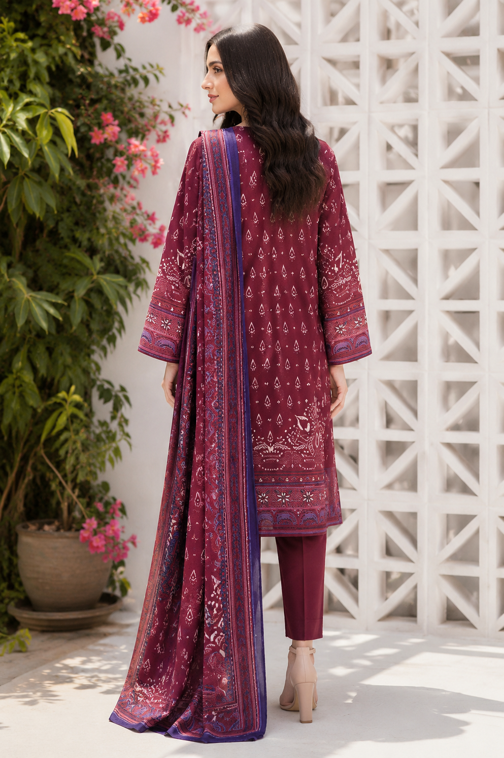 Limelight 2-Piece Digital Printed Suit – Unstitched Cambric Shirt | with Lawn Dupatta