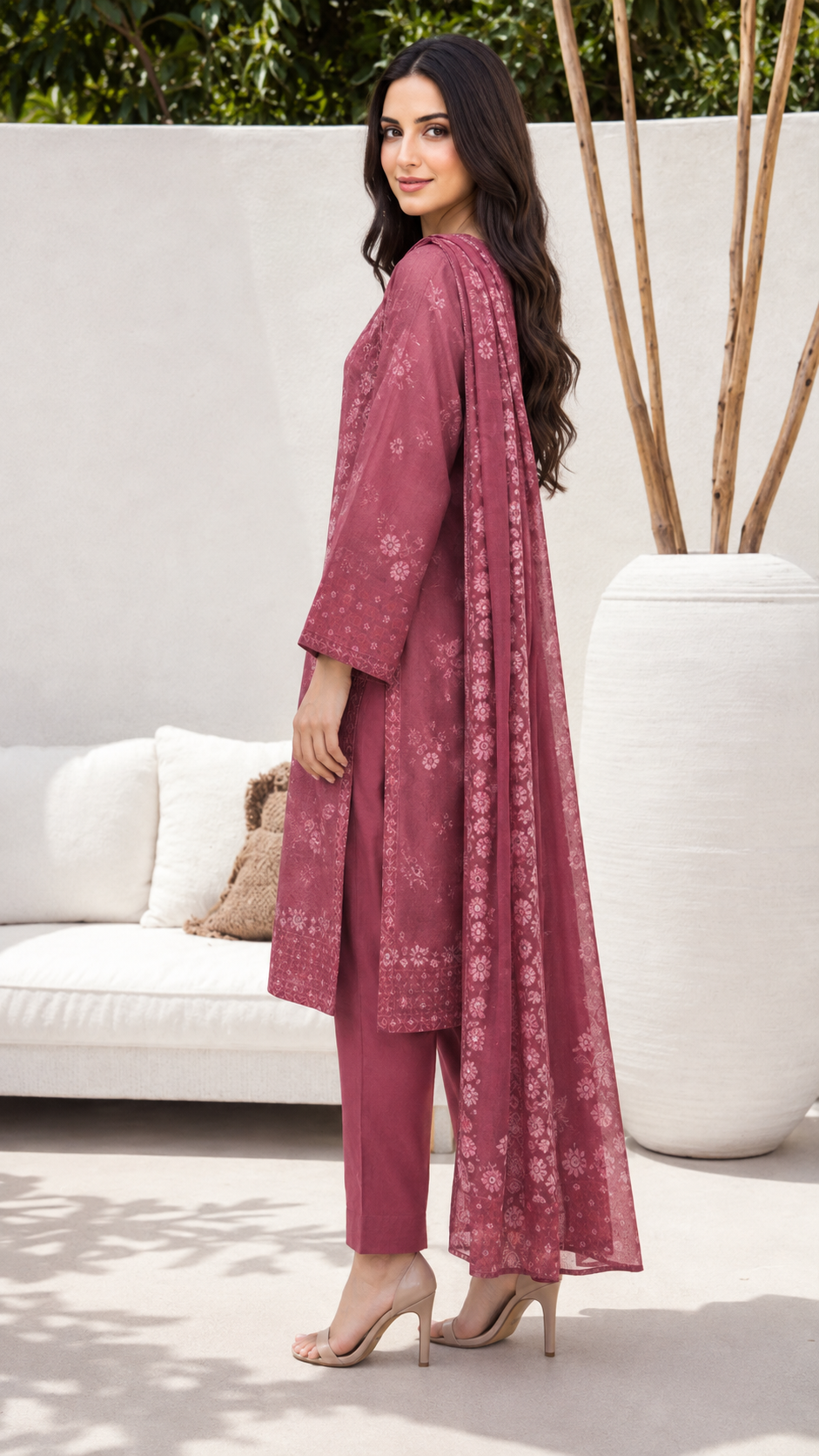 Limelight 2-Piece Digital Printed Suit – Unstitched Cambric Shirt | with Lawn Dupatta
