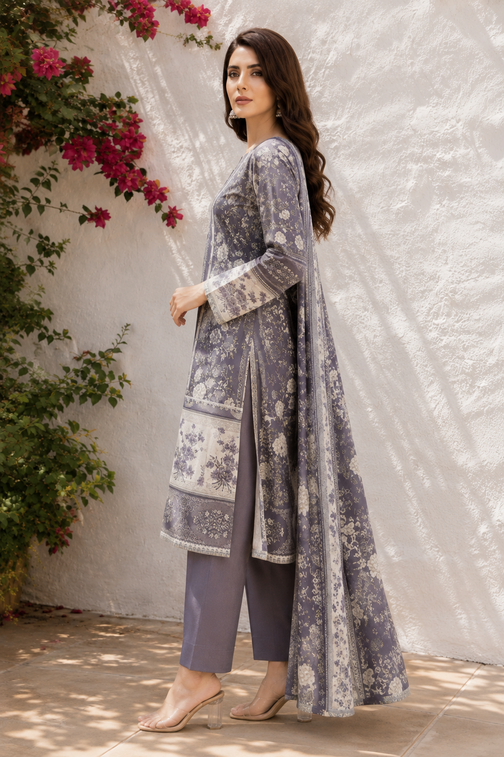 Limelight 2-Piece Digital Printed Suit – Unstitched Cambric Shirt | with Lawn Dupatta