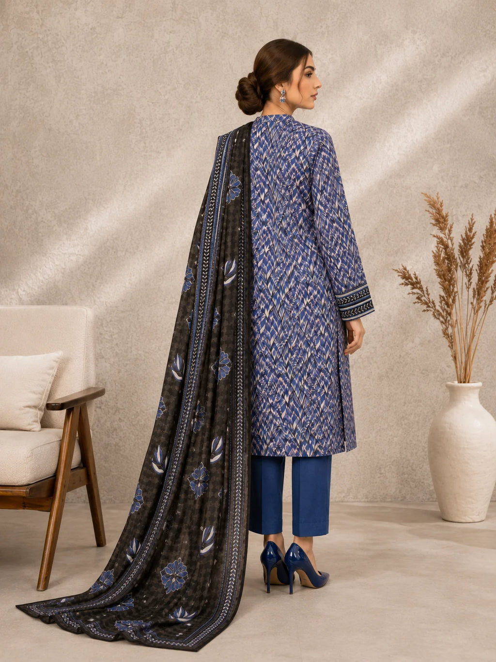 MTJ Tariq Jamil 2 Piece Printed Lawn Suit Shirt & Dupatta | Premium Unstitched Summer Collection 2026