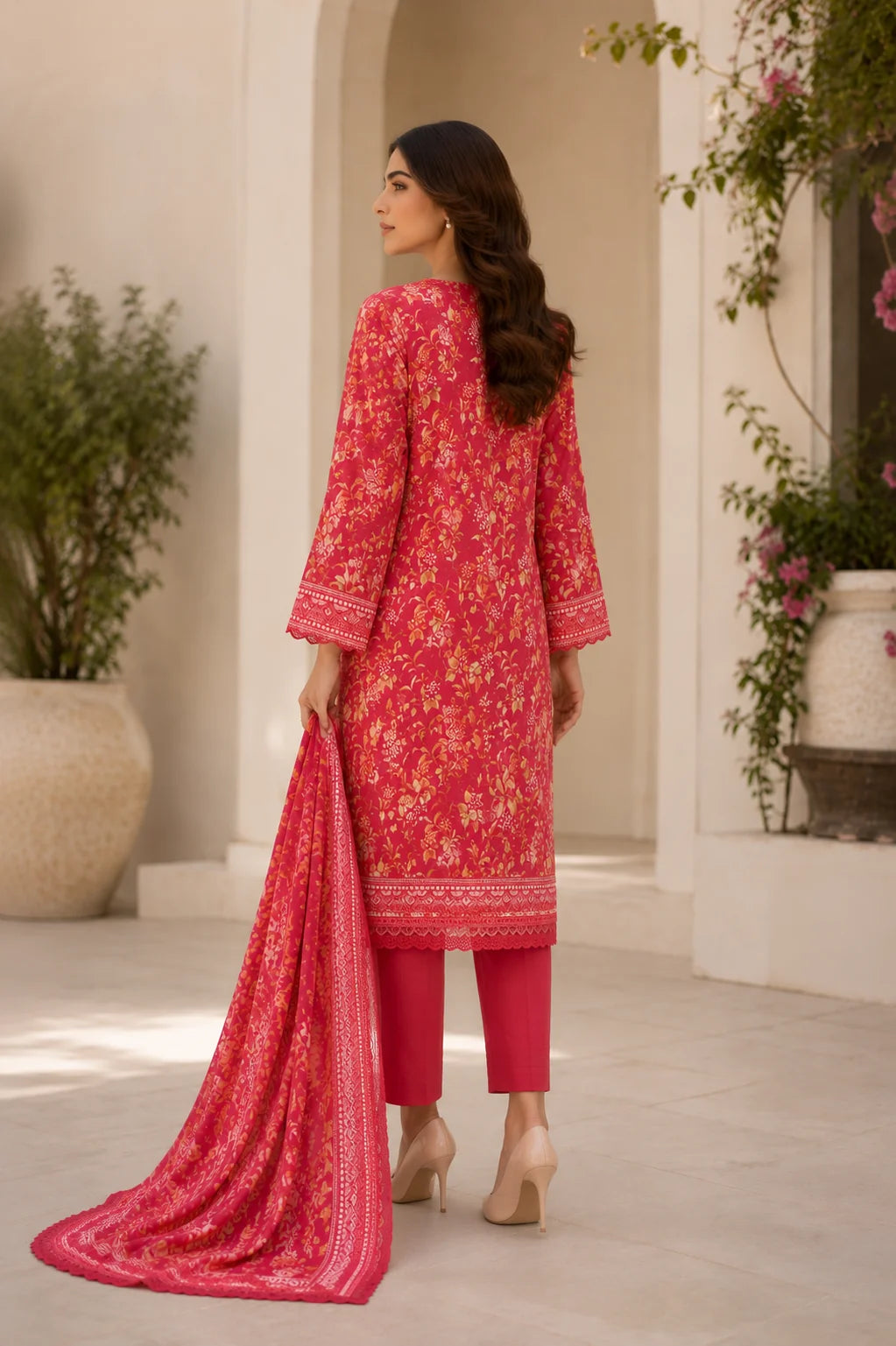 MTJ Tariq Jamil 2 Piece Printed Lawn Suit Shirt & Dupatta | Premium Unstitched Summer Collection 2026