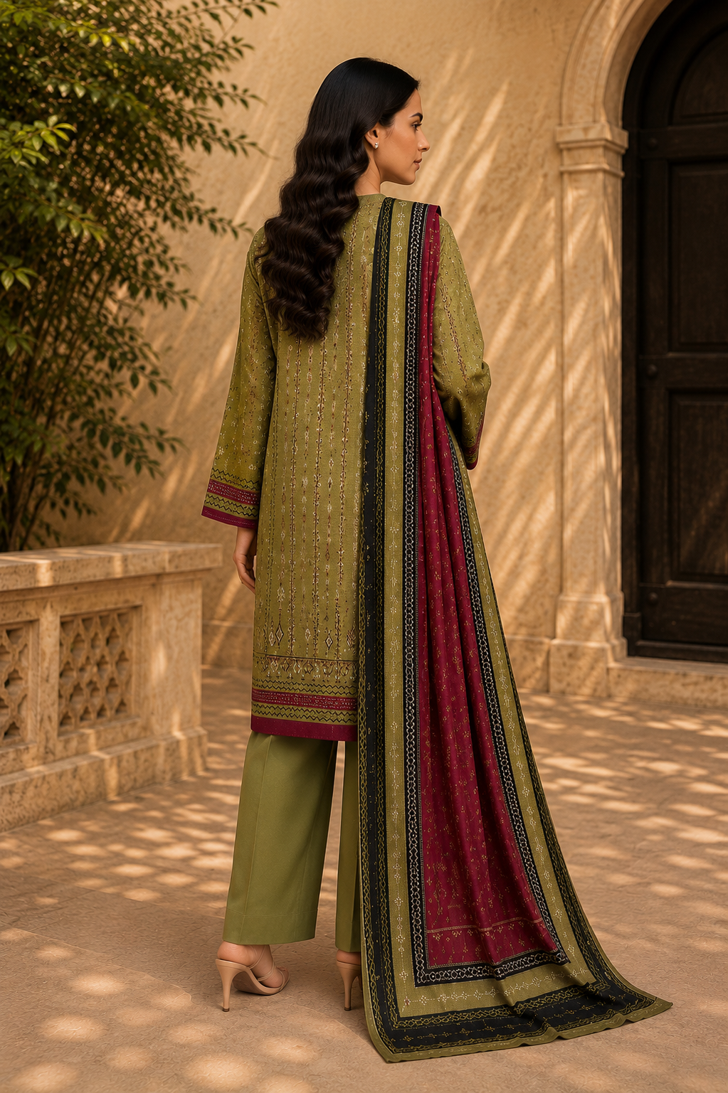 Sapphire Intermix 3-Piece Digital Printed Lawn Suit – Unstitched Shirt, Dupatta & Dyed Trouser